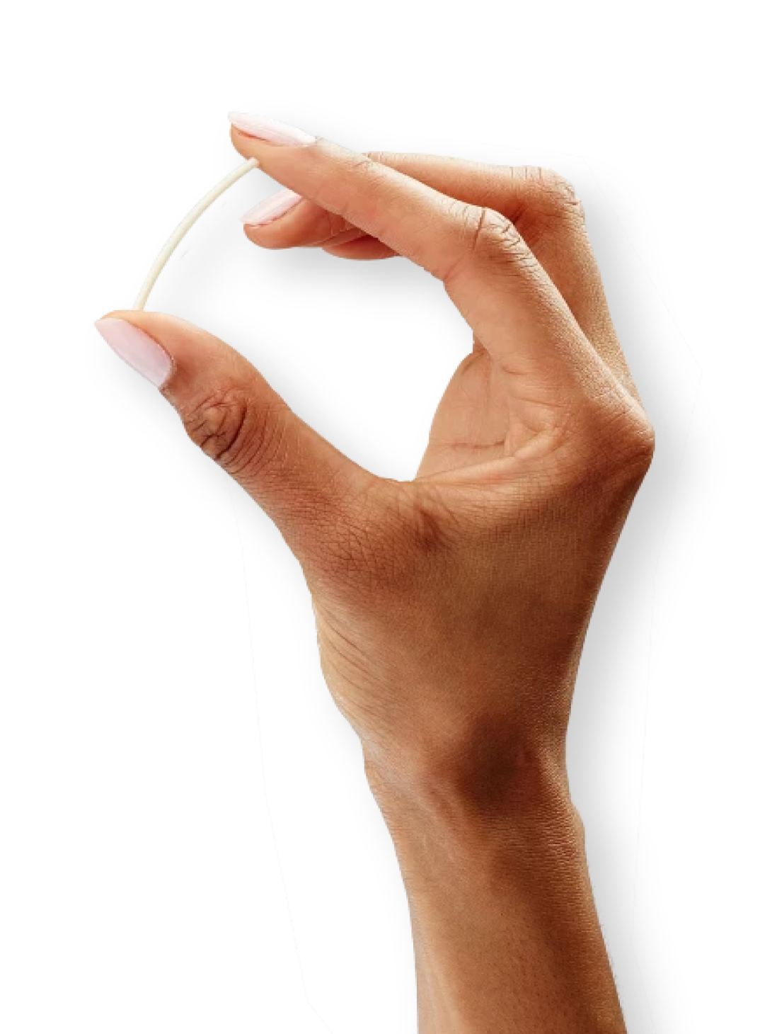 Hand Holding Implant Between Thumb and Index Finger to Show Relative Size of Implant